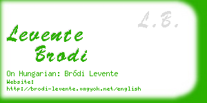 levente brodi business card