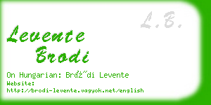 levente brodi business card